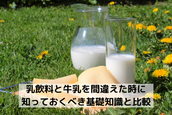 乳飲料と牛乳を間違えた時に知っておくべき基礎知識と比較
