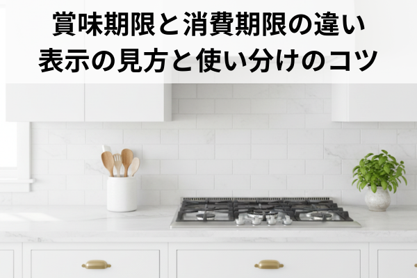 賞味期限と消費期限の違い｜表示の見方と使い分けのコツ