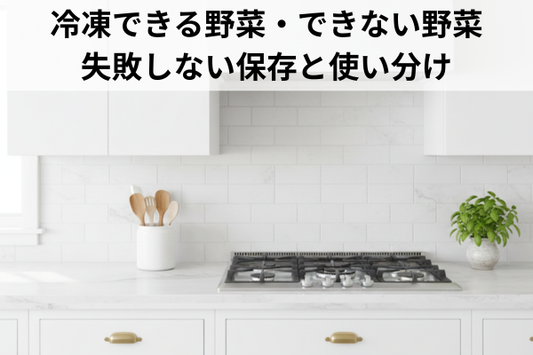 冷凍できる野菜・できない野菜｜失敗しない保存と使い分け
