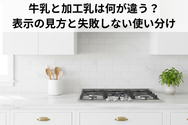 牛乳と加工乳は何が違う？表示の見方と失敗しない使い分け