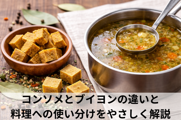 コンソメとブイヨンの違いと料理への使い分けをやさしく解説