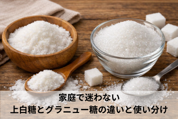 家庭で迷わない上白糖とグラニュー糖の違いと使い分け