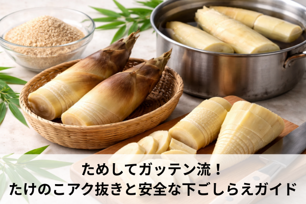 ためしてガッテン流!たけのこアク抜きと安全な下ごしらえガイド