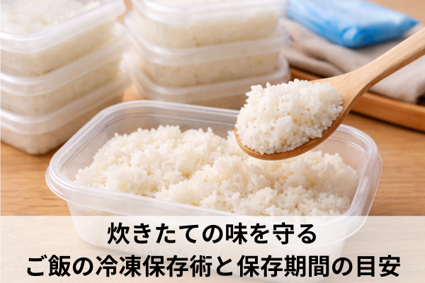 炊きたての味を守るご飯の冷凍保存術と保存期間の目安