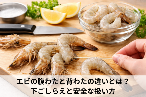 エビの腹わたと背わたの違いとは？下ごしらえと安全な扱い方