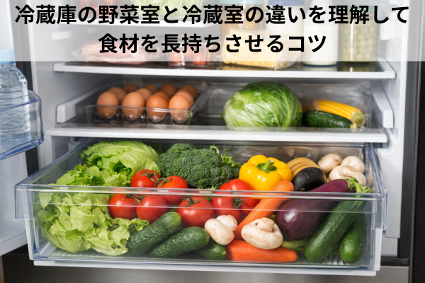 冷蔵庫の野菜室と冷蔵室の違いを理解して食材を長持ちさせるコツ