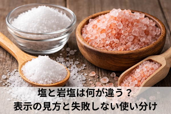 塩と岩塩は何が違う？表示の見方と失敗しない使い分け