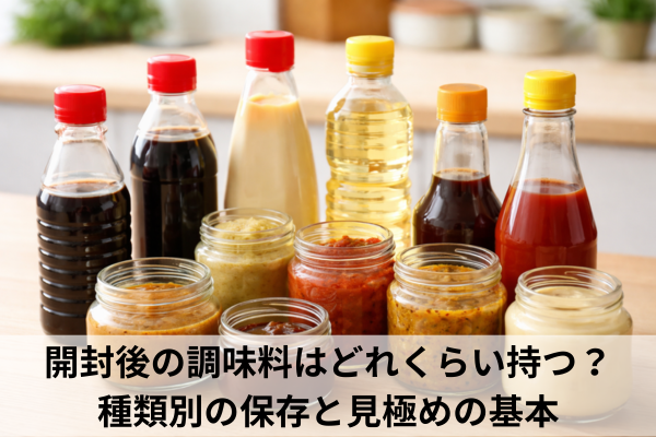 開封後の調味料はどれくらい持つ種類別の保存と見極めの基本