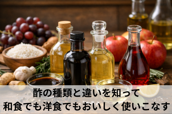 酢の種類と違いを知って和食でも洋食でもおいしく使いこなす