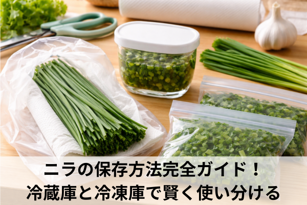ニラの保存方法完全ガイド!冷蔵庫と冷凍庫で賢く使い分ける