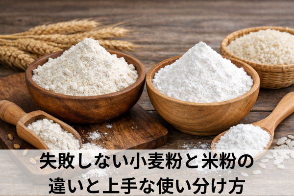 失敗しない小麦粉と米粉の違いと上手な使い分け方