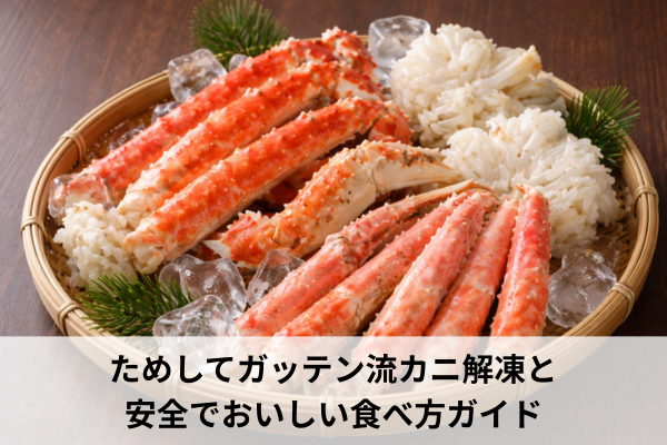 ためしてガッテン流カニ解凍と安全でおいしい食べ方ガイド