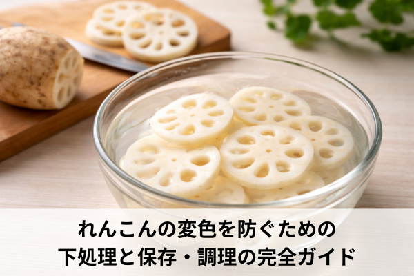 れんこんの変色を防ぐための下処理と保存・調理の完全ガイド
