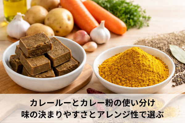 カレールーとカレー粉の使い分け｜味の決まりやすさとアレンジ性で選ぶ