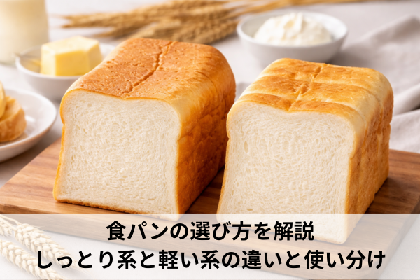 食パンの選び方を解説｜しっとり系と軽い系の違いと使い分け