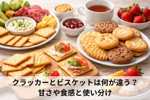 クラッカーとビスケットは何が違う？甘さや食感と使い分け