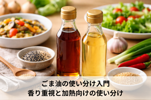 ごま油の使い分け入門｜香り重視と加熱向けの使い分け