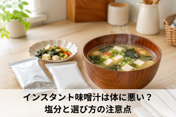 インスタント味噌汁は体に悪い？塩分と選び方の注意点