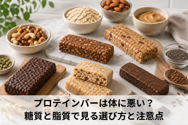 プロテインバーは体に悪い？糖質と脂質で見る選び方と注意点