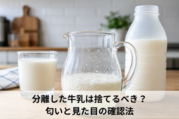 分離した牛乳は捨てるべき？匂いと見た目の確認法