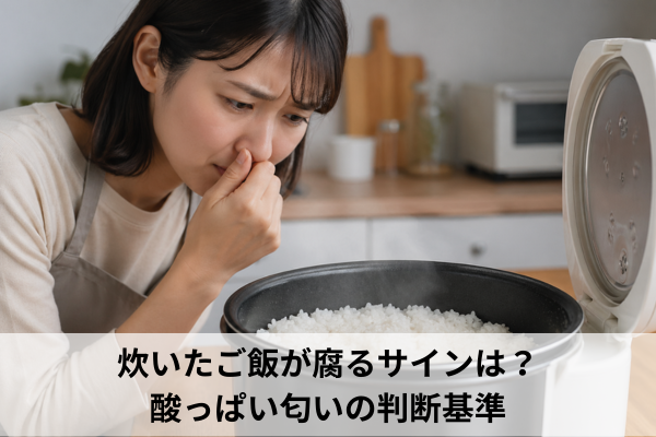 炊いたご飯が腐るサインは？酸っぱい匂いの判断基準