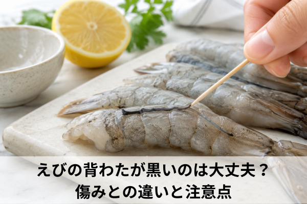 えびの背わたが黒いのは大丈夫？傷みとの違いと注意点