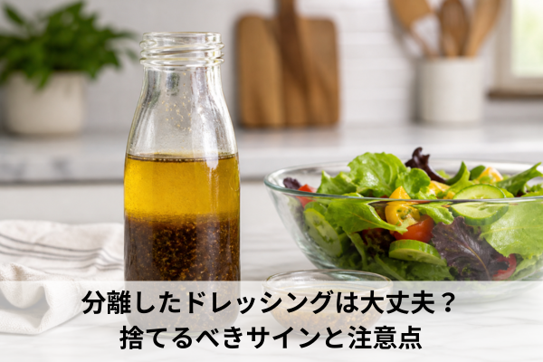 分離したドレッシングは大丈夫？捨てるべきサインと注意点