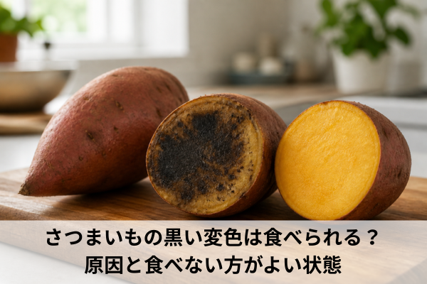 さつまいもの黒い変色は食べられる？原因と食べない方がよい状態