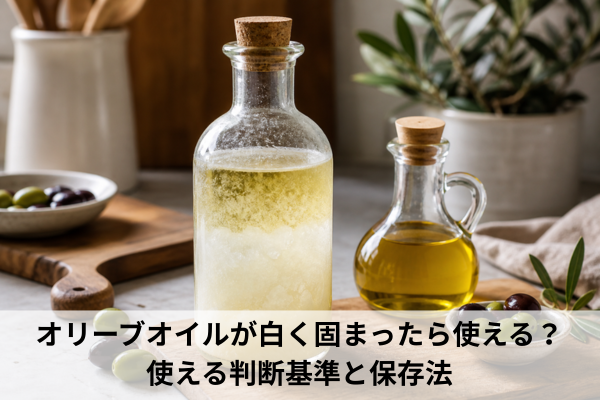 オリーブオイルが白く固まったら使える？使える判断基準と保存法