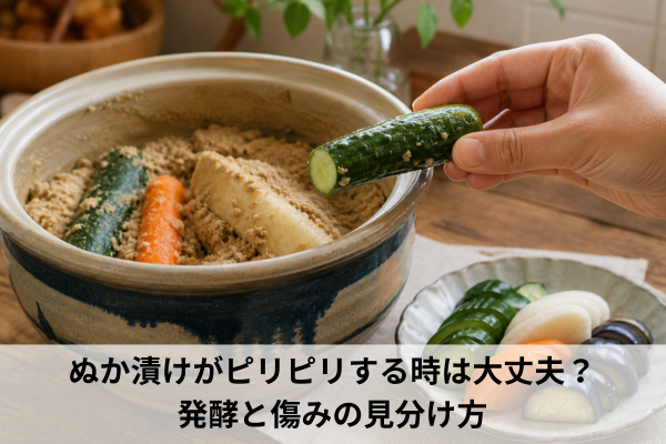 ぬか漬けがピリピリする時は大丈夫？発酵と傷みの見分け方
