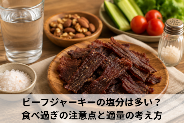 ビーフジャーキーの塩分は多い？食べ過ぎの注意点と適量の考え方