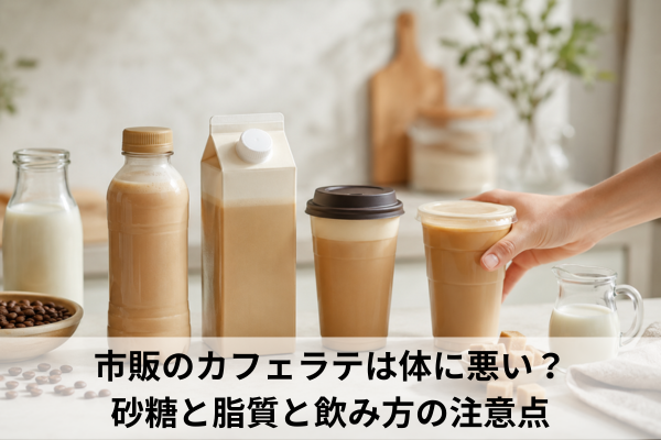 市販のカフェラテは体に悪い？砂糖と脂質と飲み方の注意点