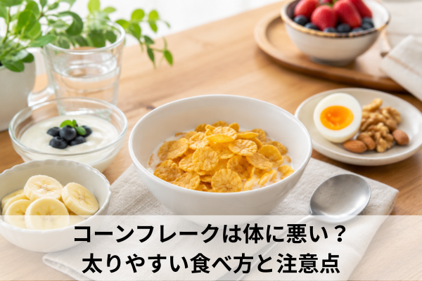 コーンフレークは体に悪い？太りやすい食べ方と注意点