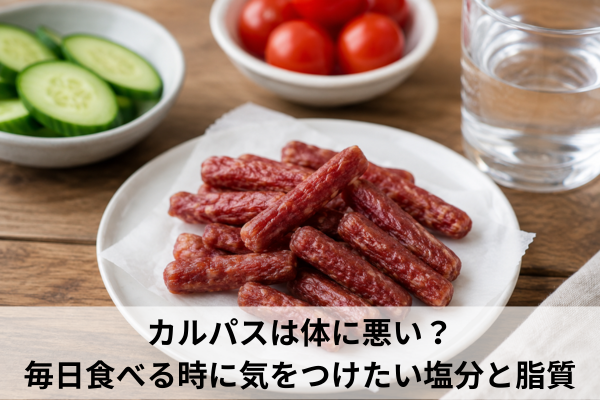 カルパスは体に悪い？毎日食べる時に気をつけたい塩分と脂質