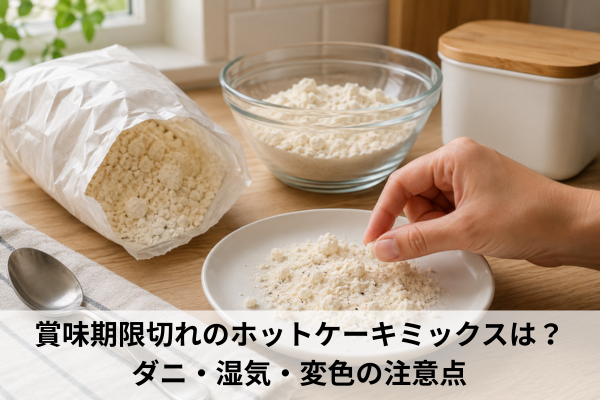 賞味期限切れのホットケーキミックスは？ダニ・湿気・変色の注意点