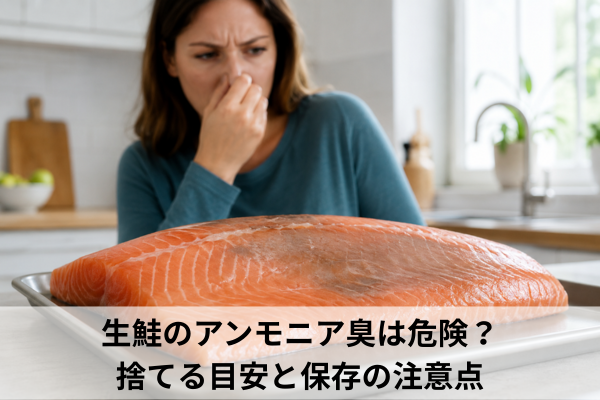 生鮭のアンモニア臭は危険？捨てる目安と保存の注意点