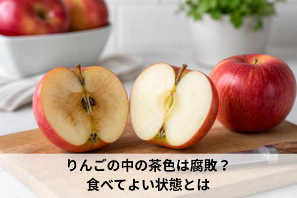 りんごの中の茶色は腐敗？食べてよい状態とは