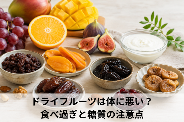 ドライフルーツは体に悪い？食べ過ぎと糖質の注意点