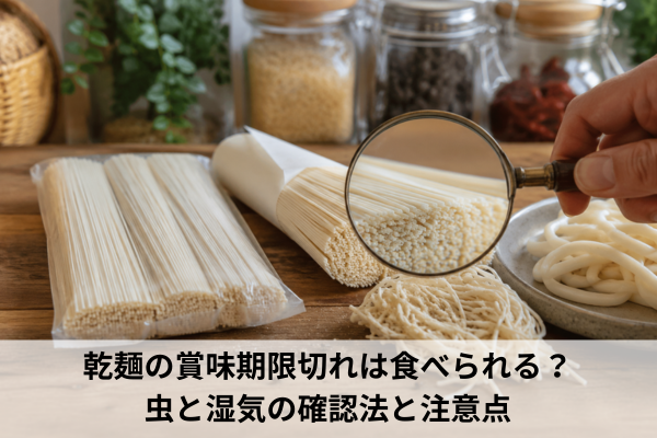 乾麺の賞味期限切れは食べられる？虫と湿気の確認法と注意点