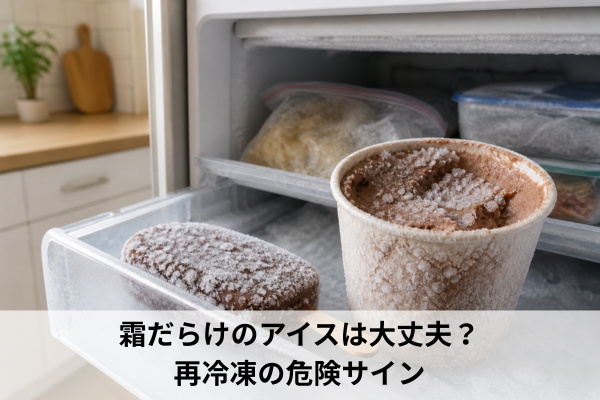 霜だらけのアイスは大丈夫？再冷凍の危険サイン