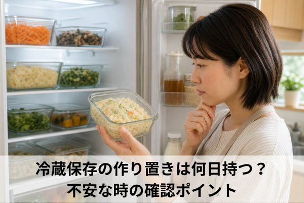 冷蔵保存の作り置きは何日持つ？不安な時の確認ポイント