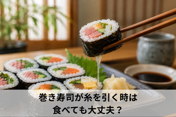 巻き寿司が糸を引く時は食べても大丈夫？